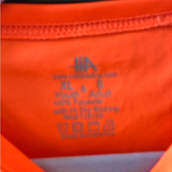 YMCA neon orange athletic short sleeve tee in size Youth XL Adult S - Picture 3 of 4